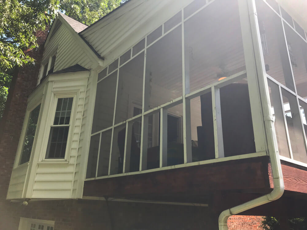 Custom external screened porch