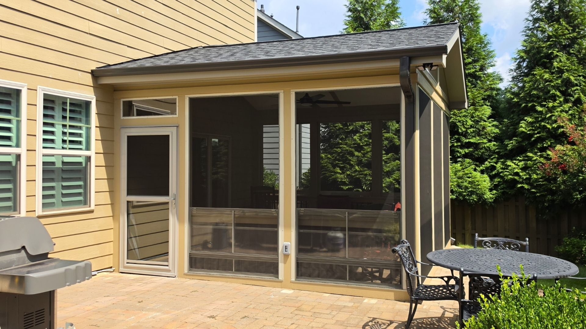 side view of Apex three season outdoor room