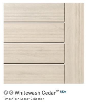 White wash cedar decking