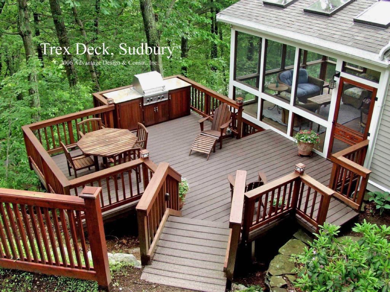 Screened porch and deck combo