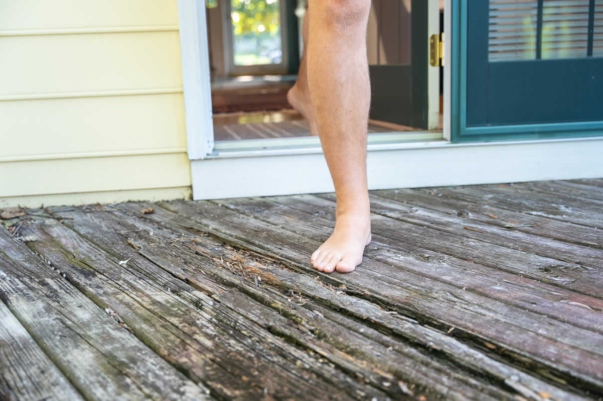 How do you fix damaged decking?