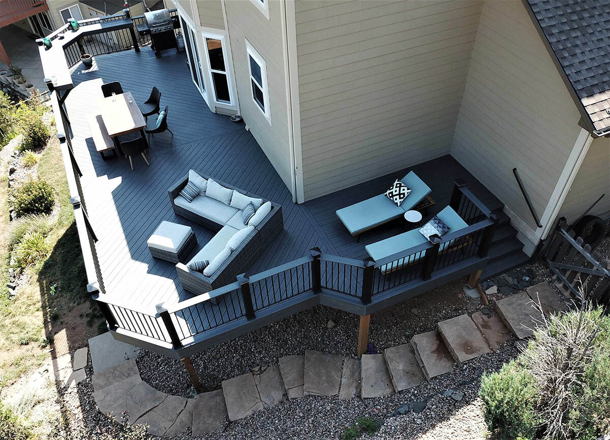 Deck with seating