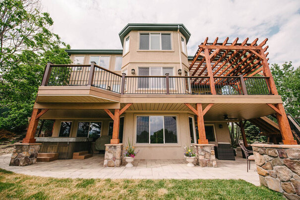 Arvada CO deck and patio outdoor living combination