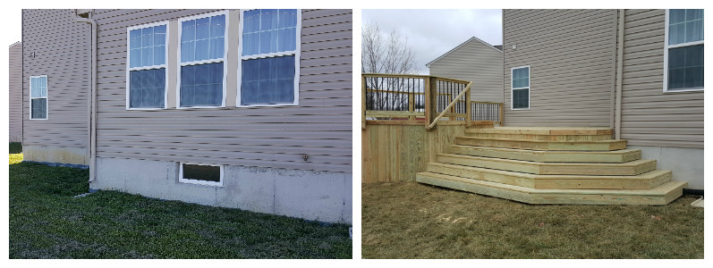 Before and after deck project