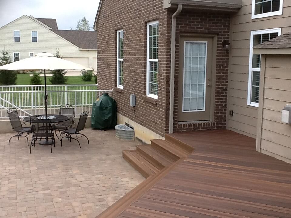 Deck and hardscaping