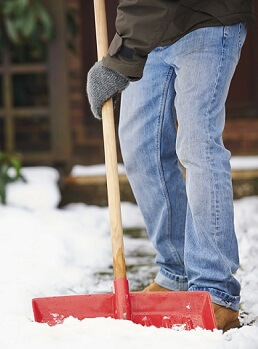 shoveling snow