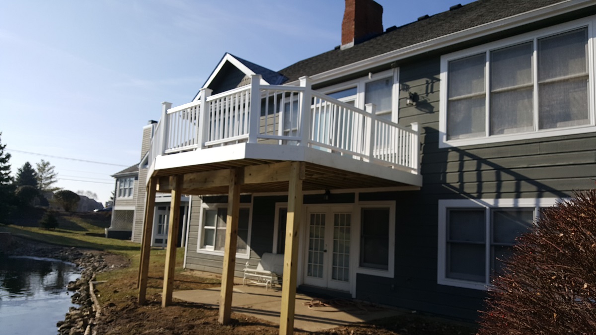 synthetic deck and railings