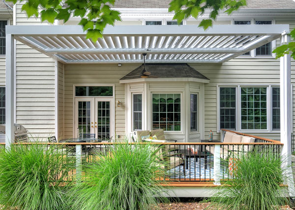 Deck with Equinox Louvered Roof Pergola