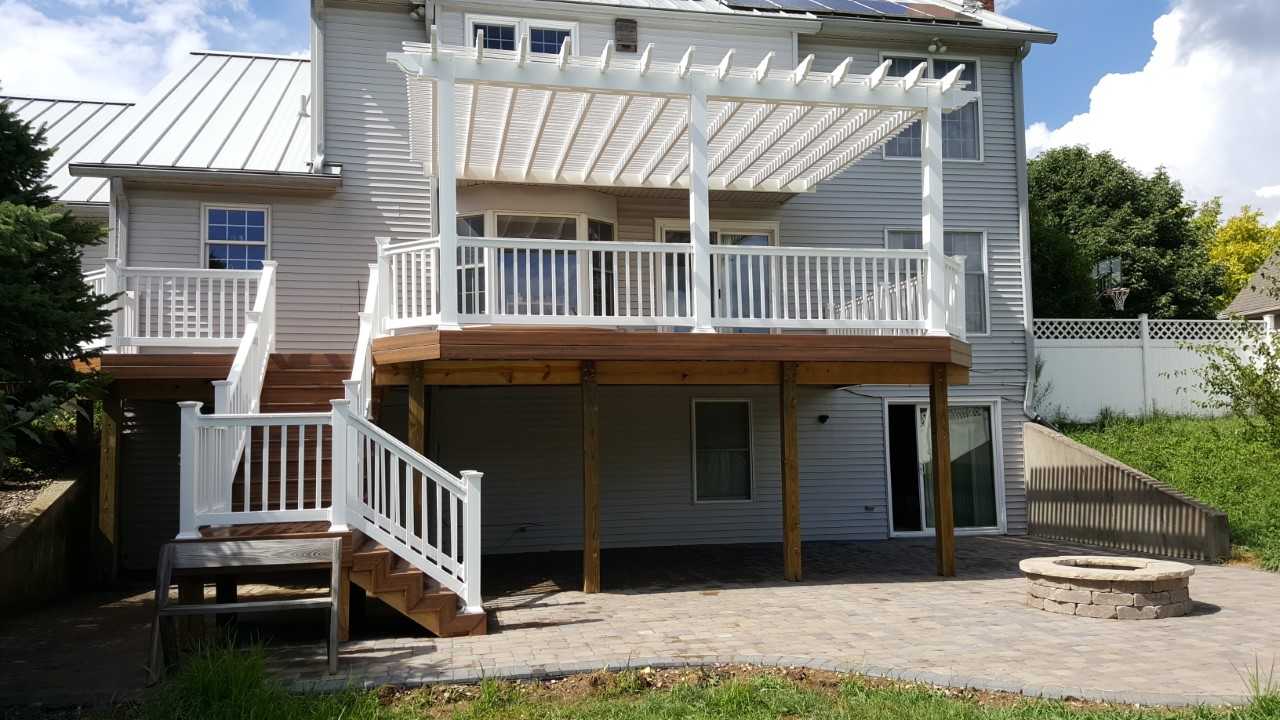 story deck with railing and stairs