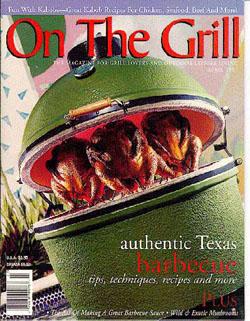 Green egg on the cover of 'On The Grill' Magazine