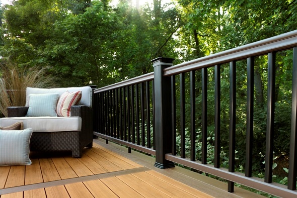 railing surrounding a deck