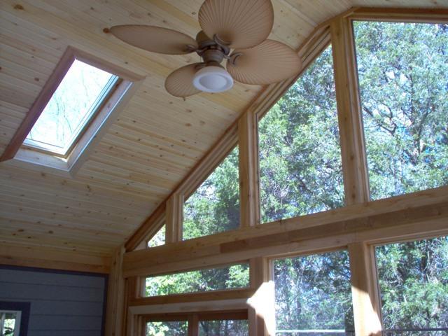 cathedral ceiling paired with an open gable