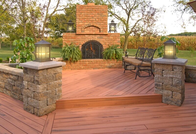 Outdoor Brick Fireplace - Landscaping Network