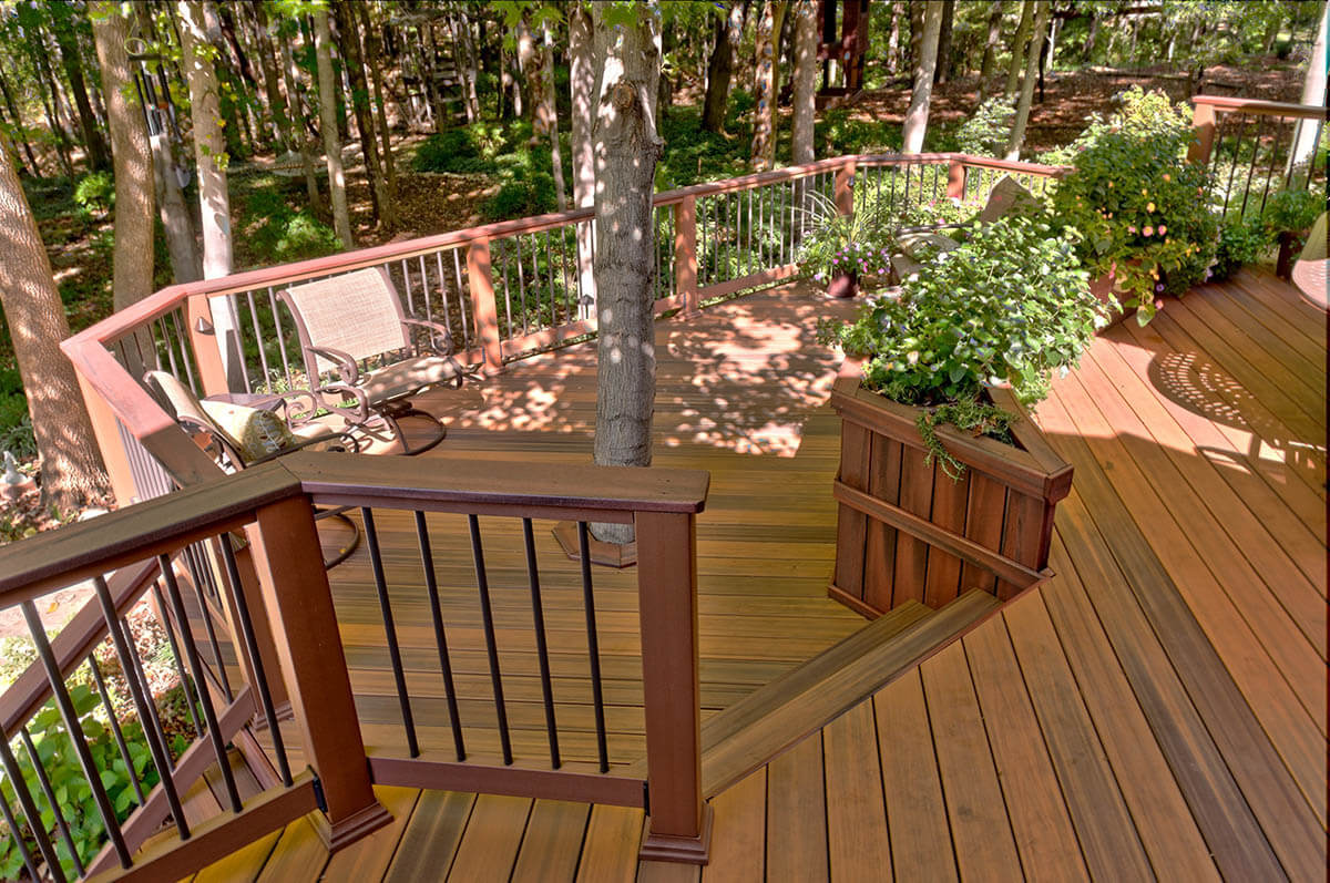 Custom backyard deck