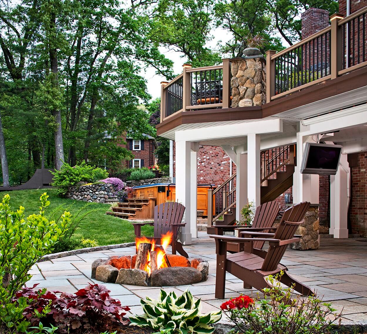 patio with fire pit