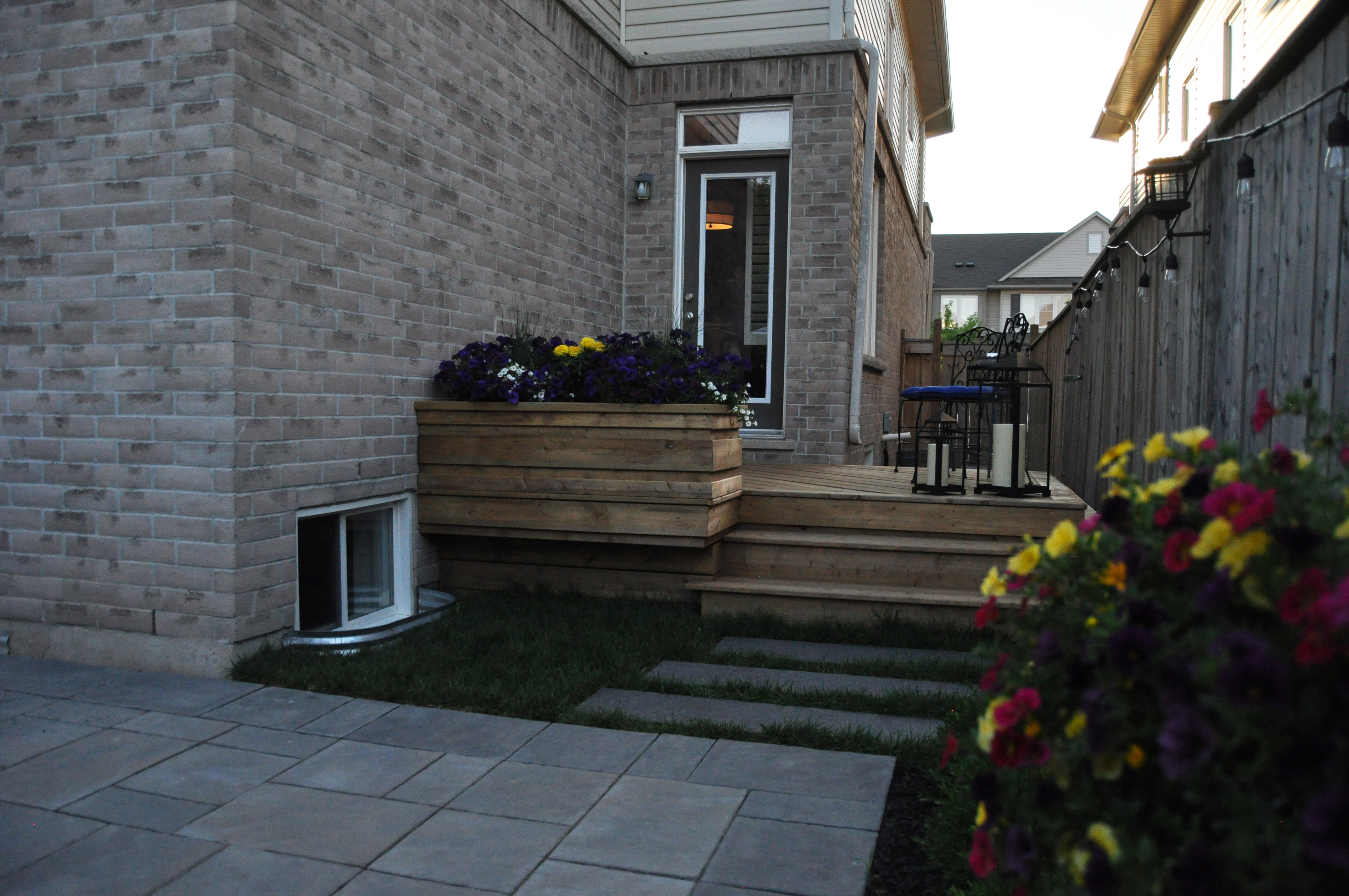 Unilock paver patio in Oakville.