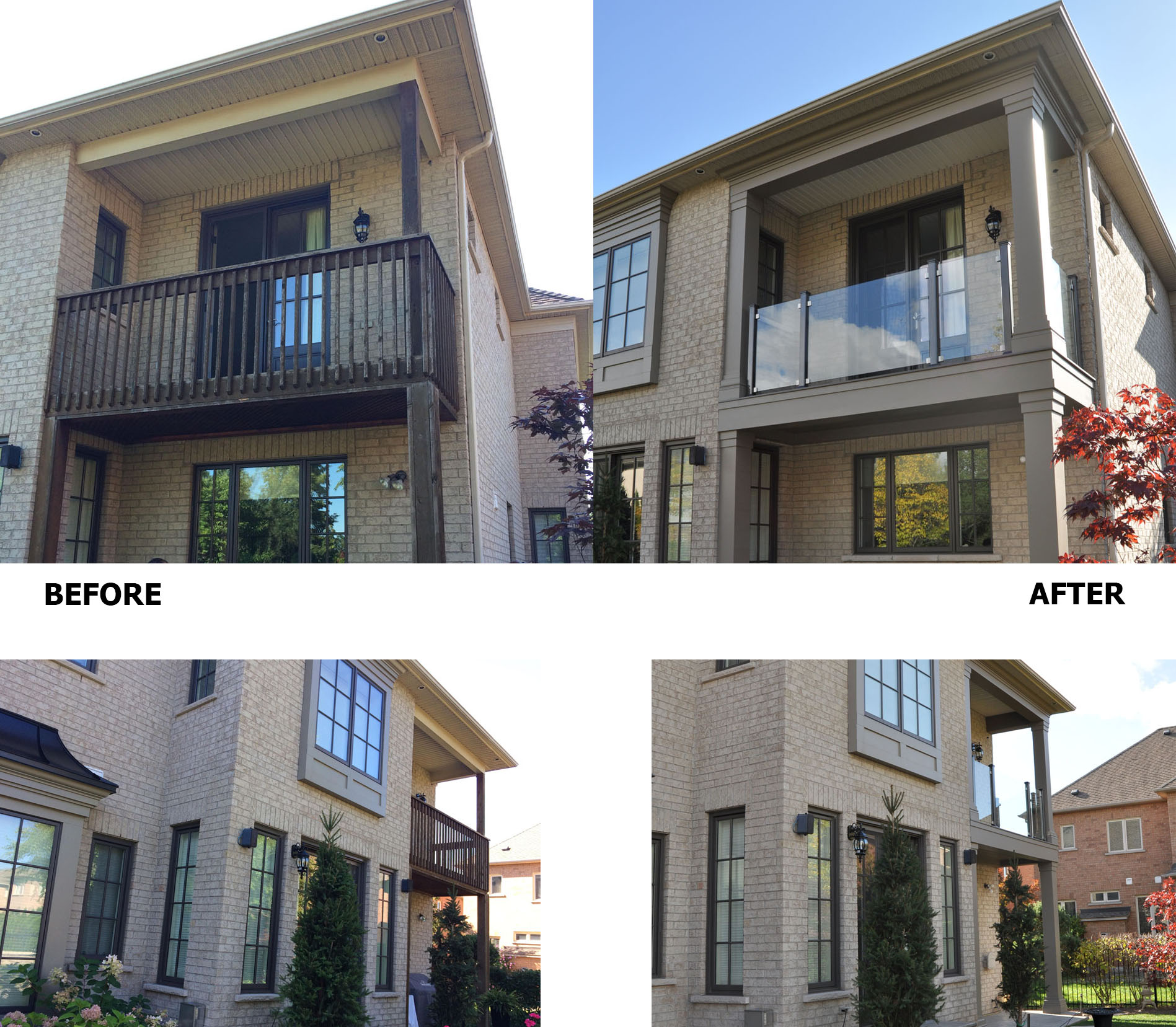 Before and after a balcony transformation.