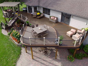 Deck and patio combination