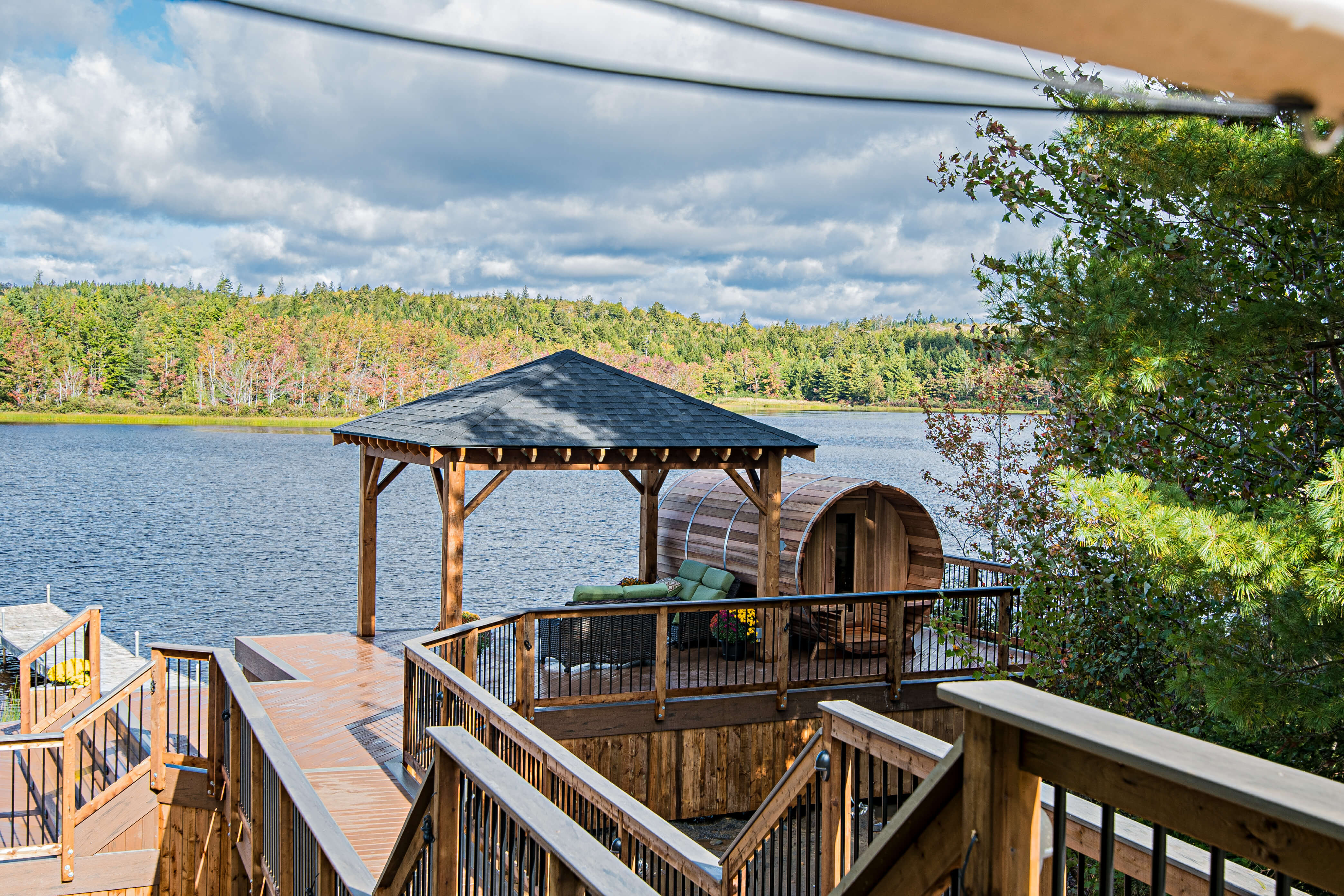 Composite Deck, Gazebo, and Sauna