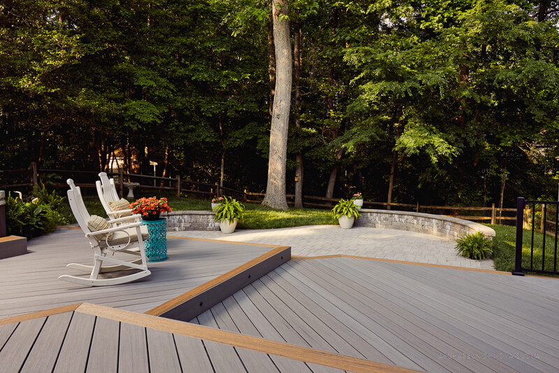 Deck with Stone Patio Nova Scotia