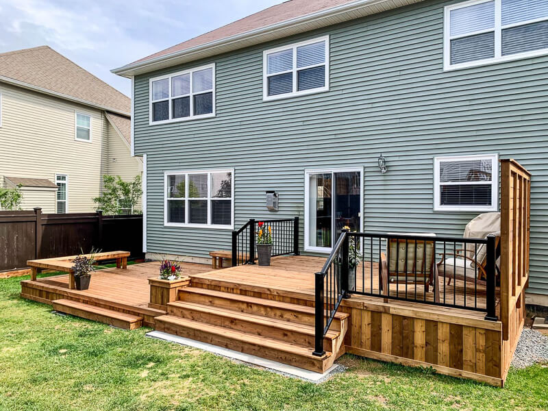Deck with Stairs, Railings, Privacy Wall Halifax