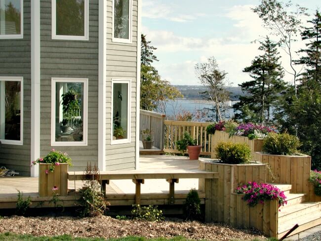 Deck with planters Halifax