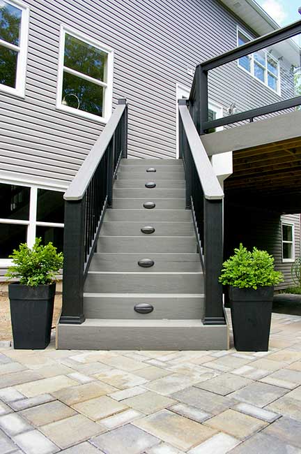 Composite deck stairs 