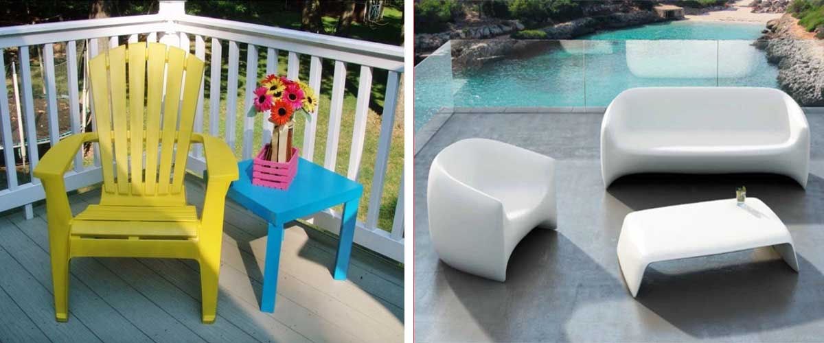 Durable plastic furniture great for outdoor seating