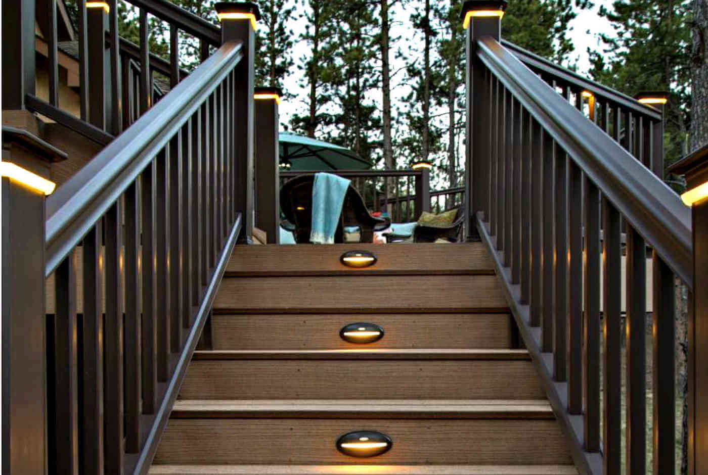 Stair riser lights help light your path