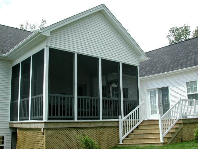 white screened porch on home in Halifax