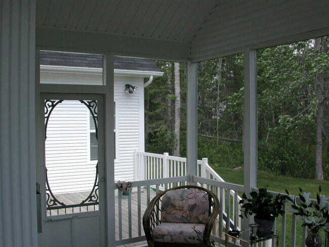 door to outside on screened porch in Halifax