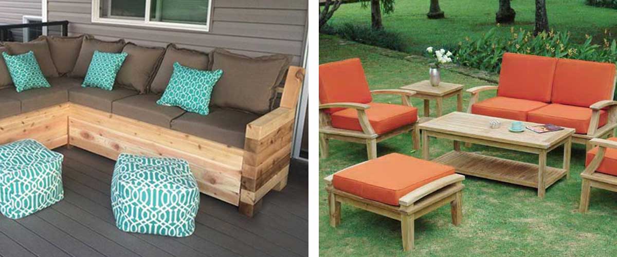 Wooden outdoor furniture brings warmth to outdoor living areas