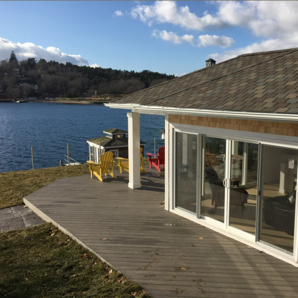 Boathouse with composite deck in Halifax