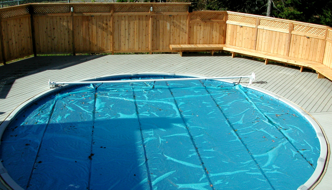 Pool deck and fence 