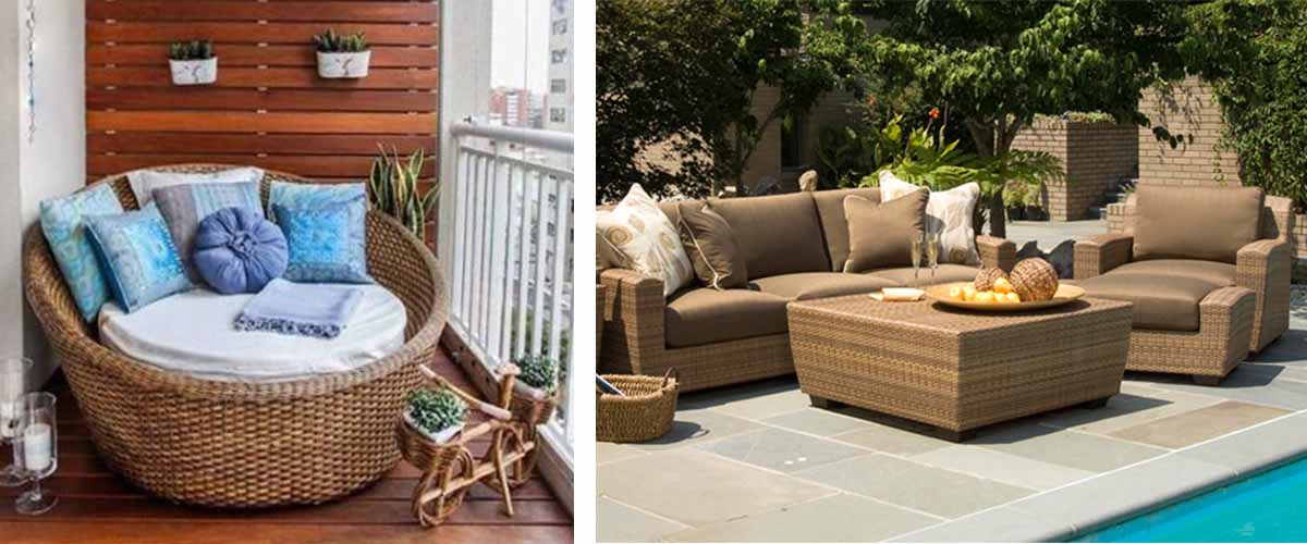 Outdoor wicker furniture offers great durability