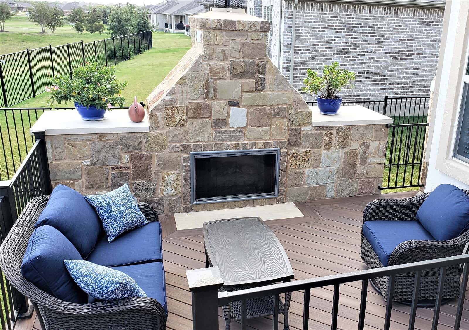 outdoor fire feature