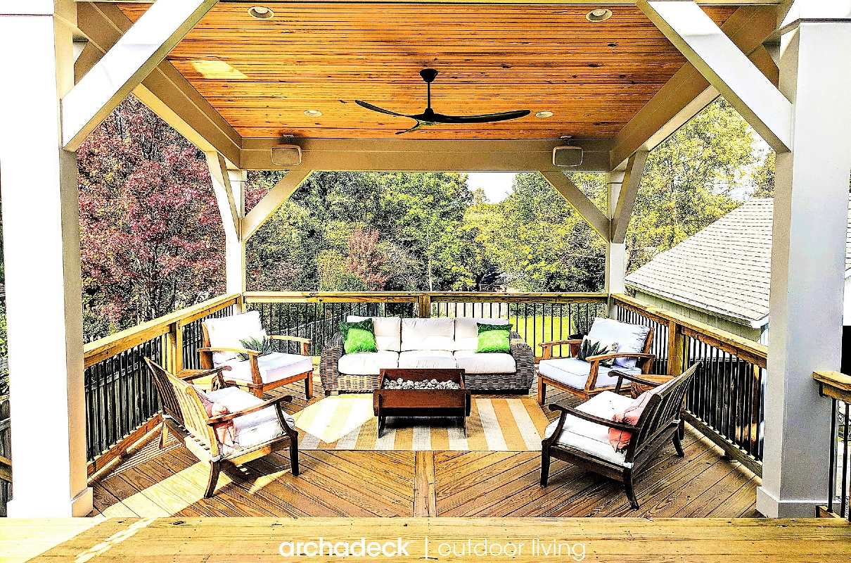 light and airy porch design