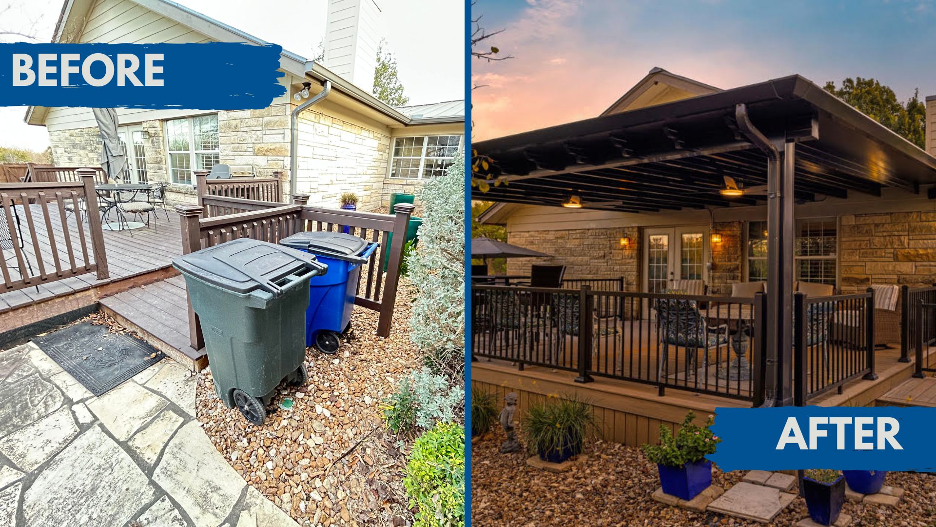 deck to custom covered deck transformation San Antonio