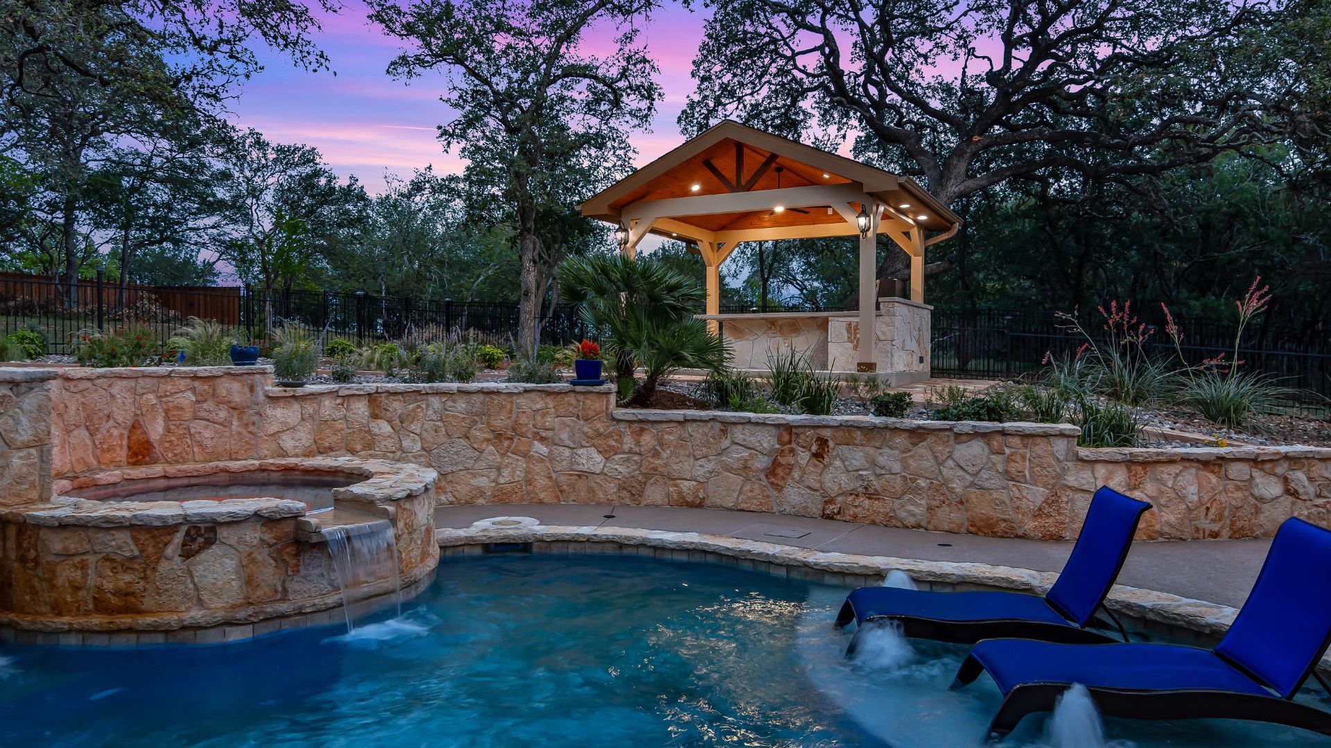 custom outdoor pavilion builders san antonio hill country