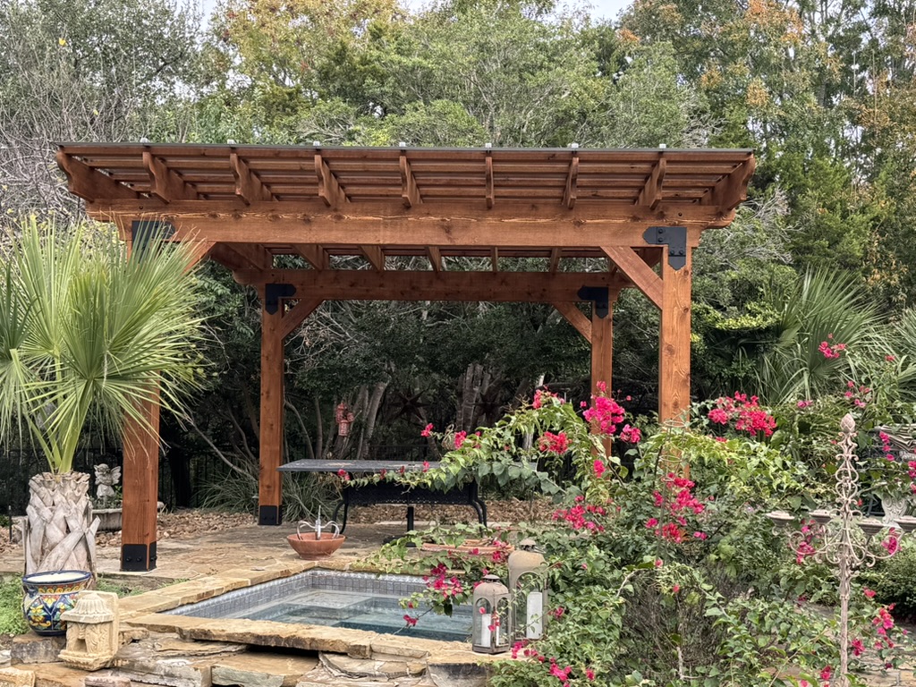 Pergola over patios