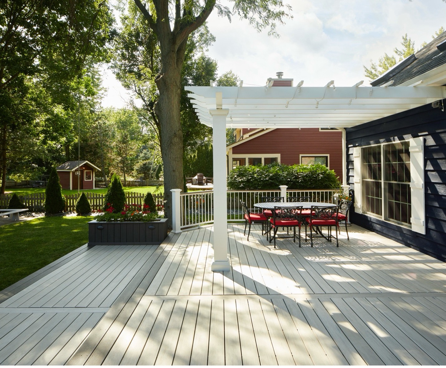 Deck and pergolas combinations