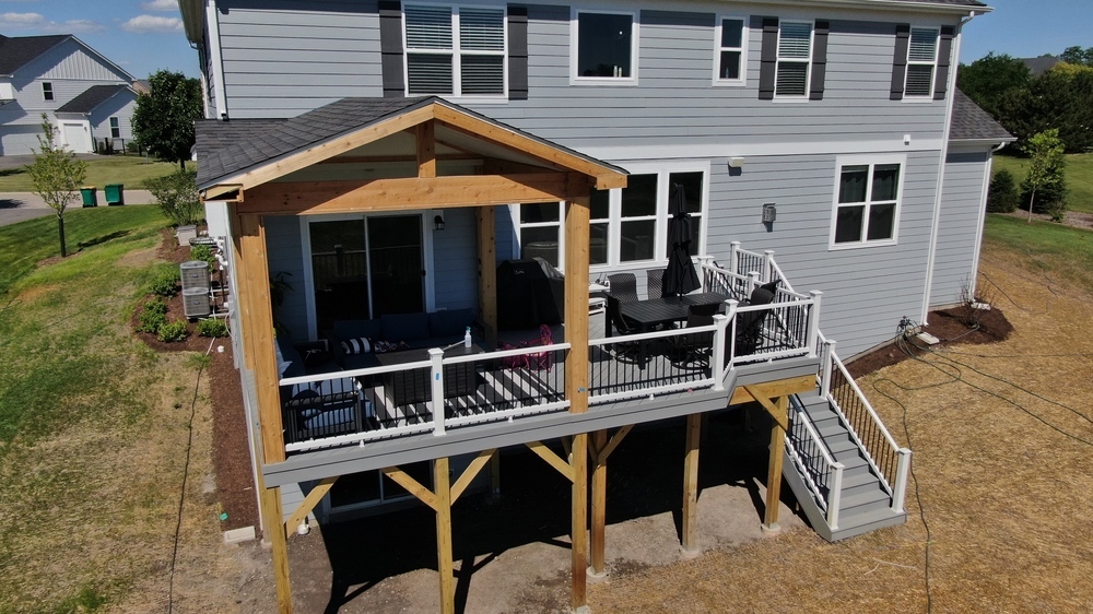 upper level covered deck