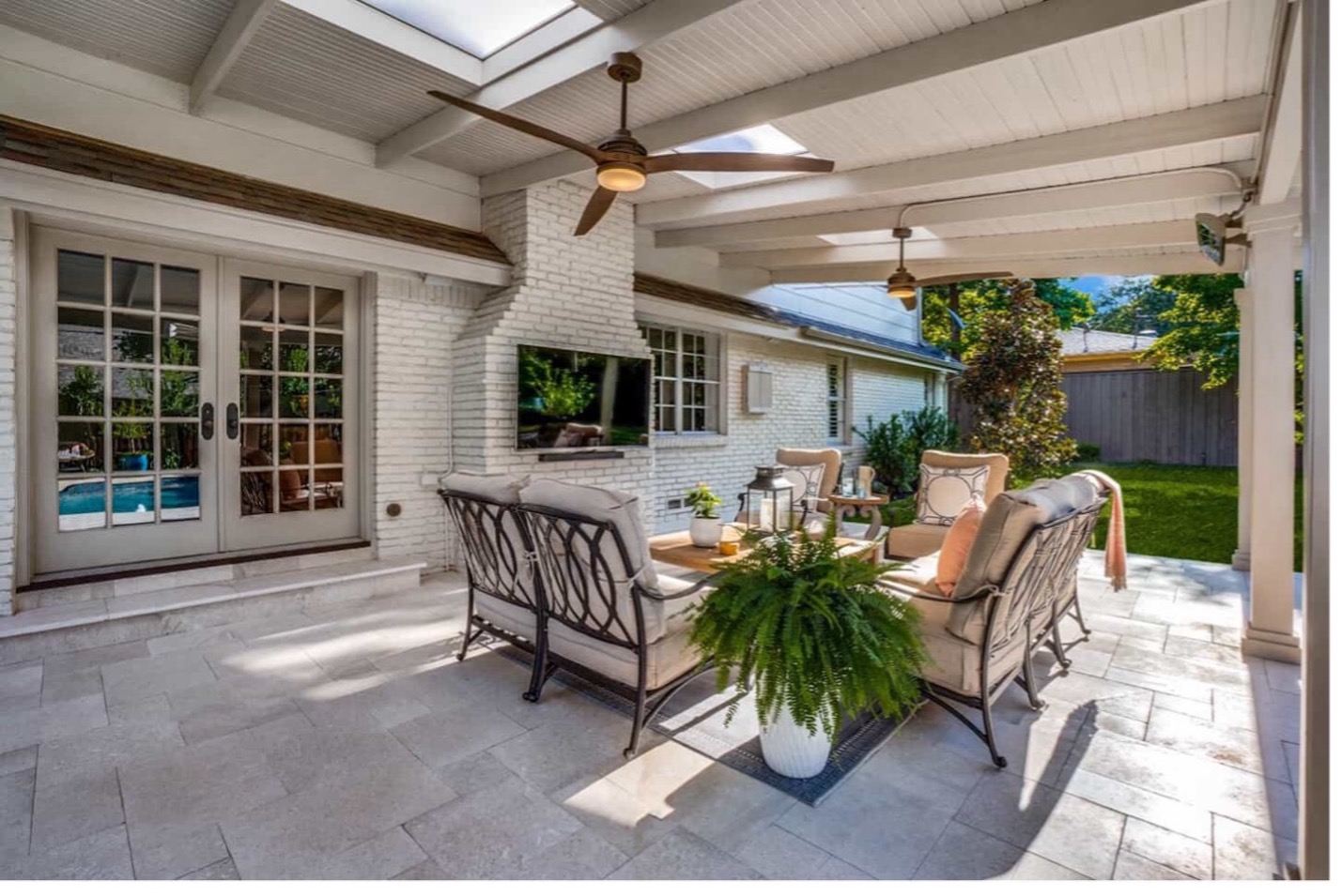 travertine patios